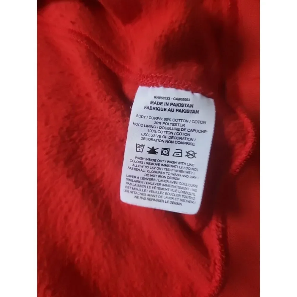 Nike Mens Just Do It Full‎ Zip Hoodie Red Fleece Sweatshirt Small BV5068-657